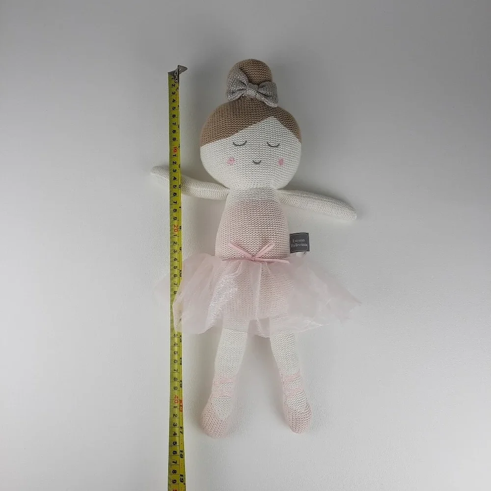 Emma Ballerina Knitted Doll Plush with Rattle inside Living Textiles 17